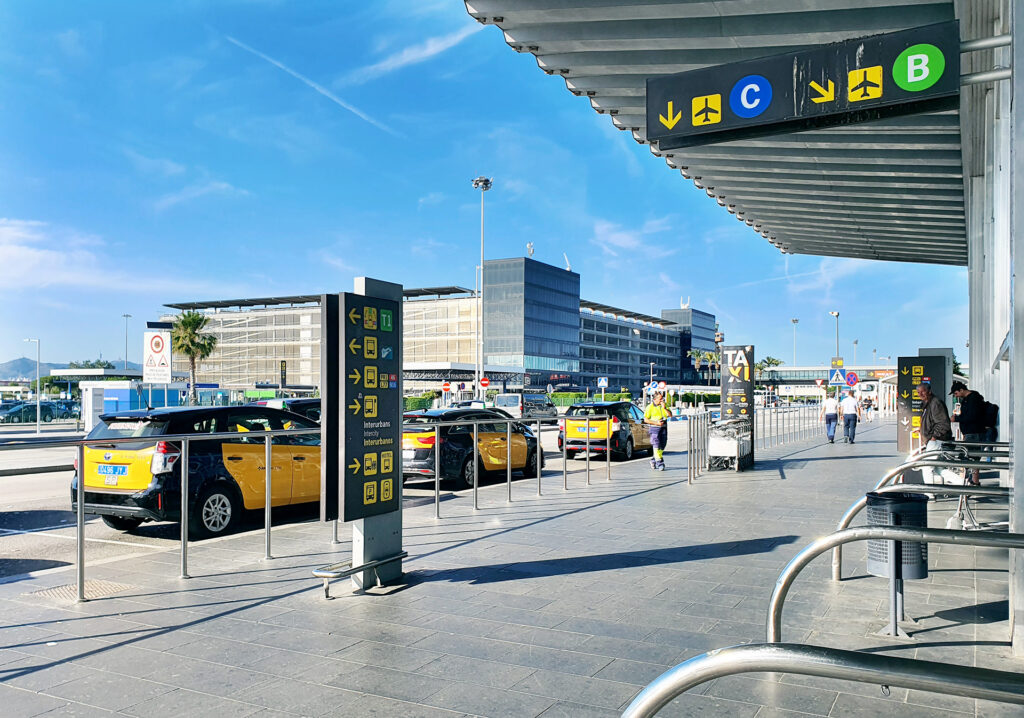taxi dall’aeroporto di Barcellona al centro città.