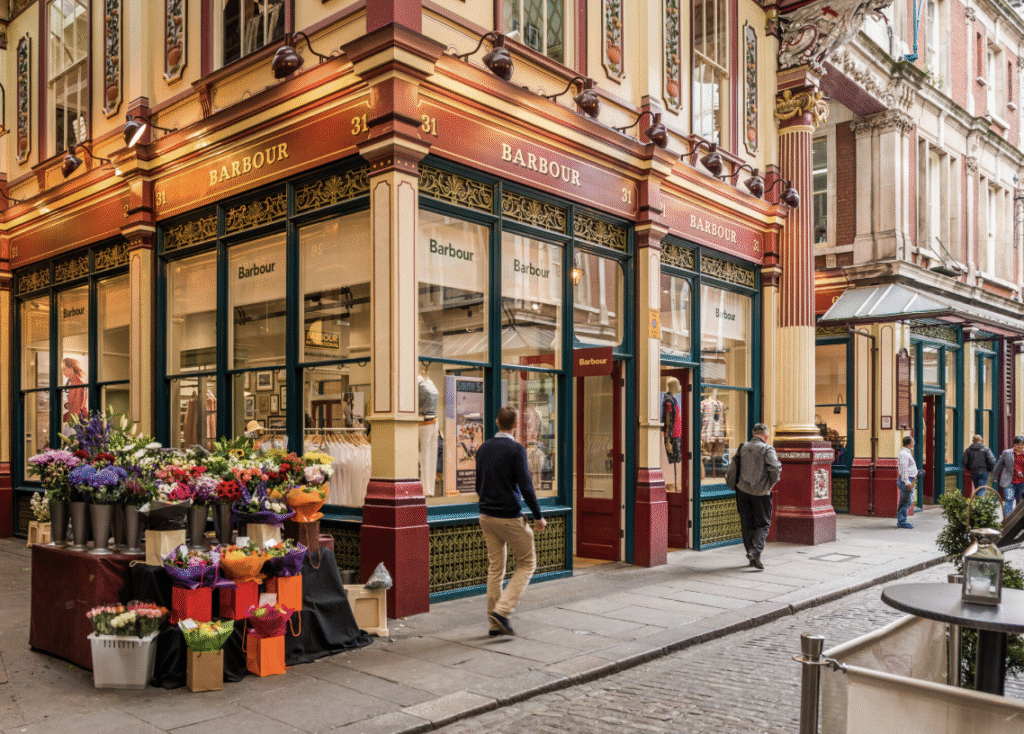 Leadenhall market londra in harry potter gracechurch street dove mangiare barbour