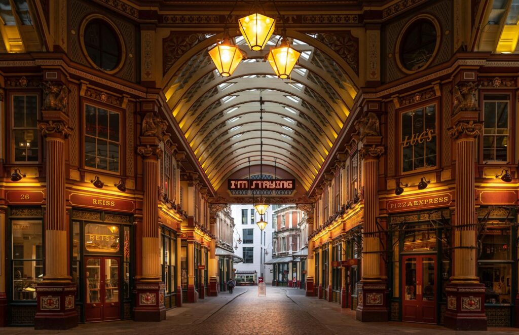 Leadenhall market londra in harry potter gracechurch street dove mangiare