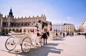 piazza del mercato Rynek Główny a Cracovia