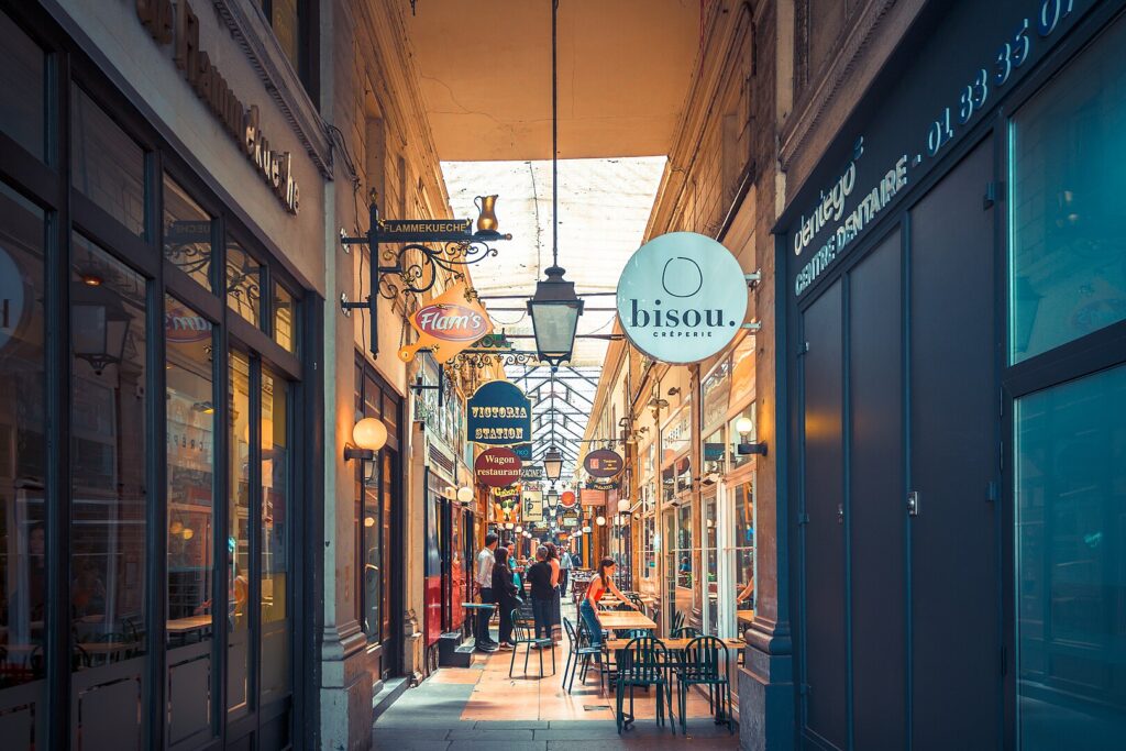 passage des panoramas boulevard montmartre Parigi francia