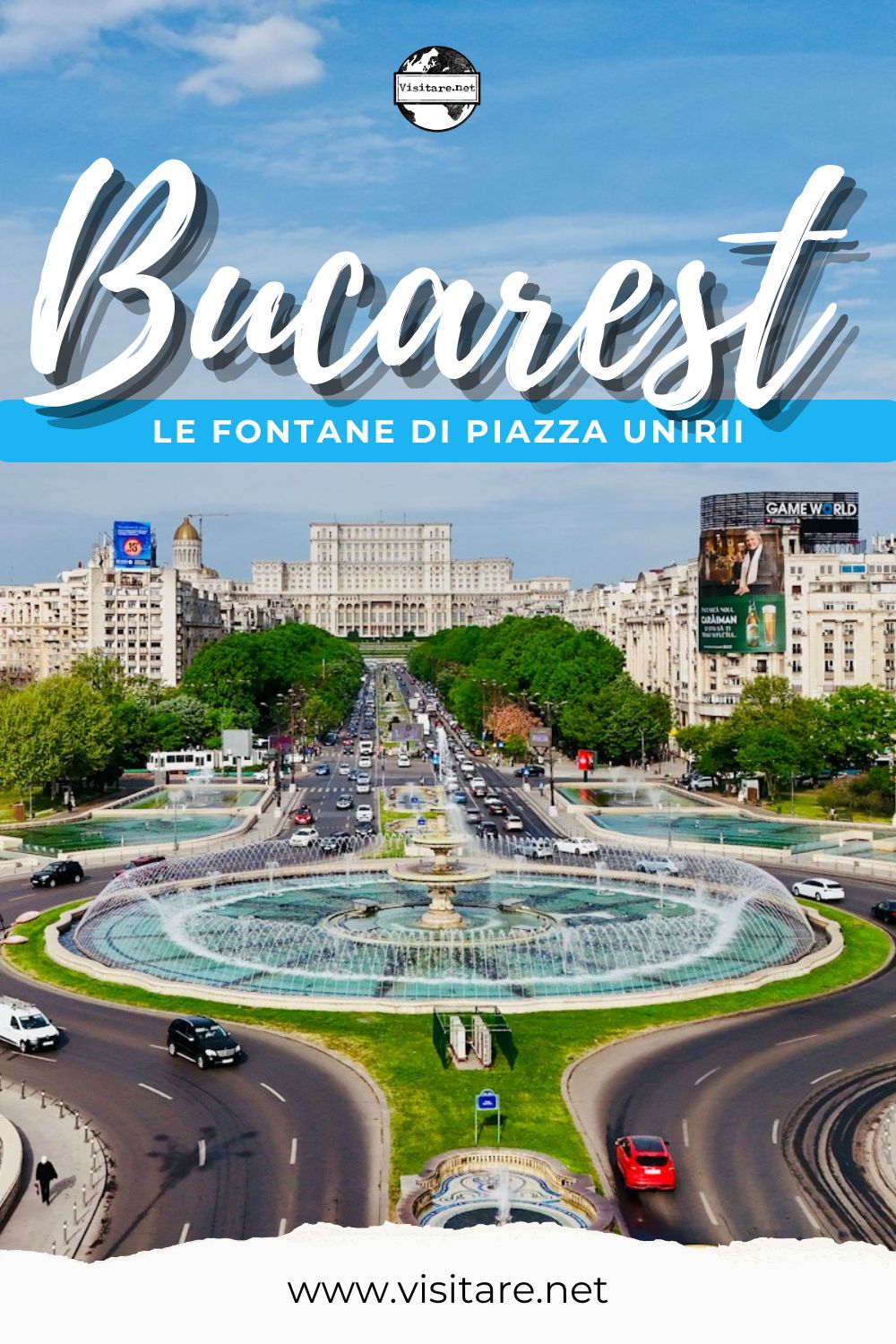 Scopri le fontane di Bucarest a Piața Unirii, uno spettacolo urbano tra acqua, luci e passeggiate centrali. #LefontanediBucarestPiațaUnirii #BucarestCentro #BucarestCosaVedere #visitare