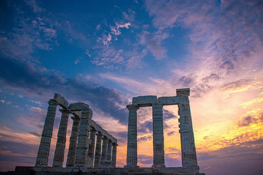 Capo Sounion capo Sunio da Atene Grecia