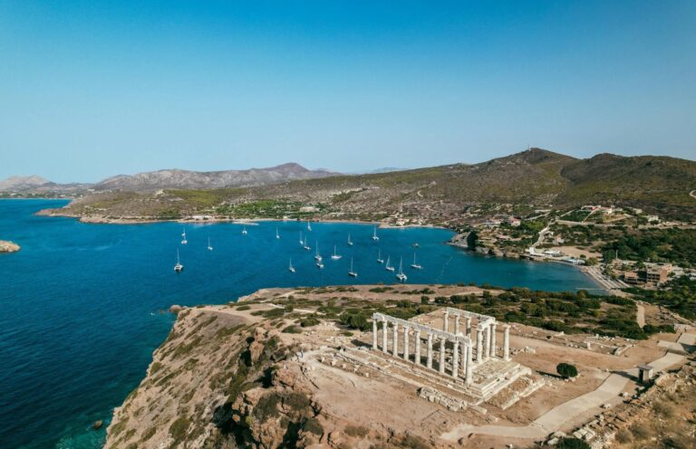 Capo Sounion capo Sunio da Atene Grecia