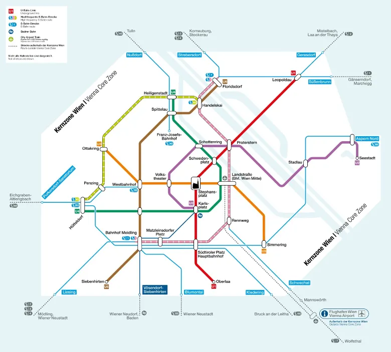metro vienna come usarla costi e abbonamenti mappa metro Vienna