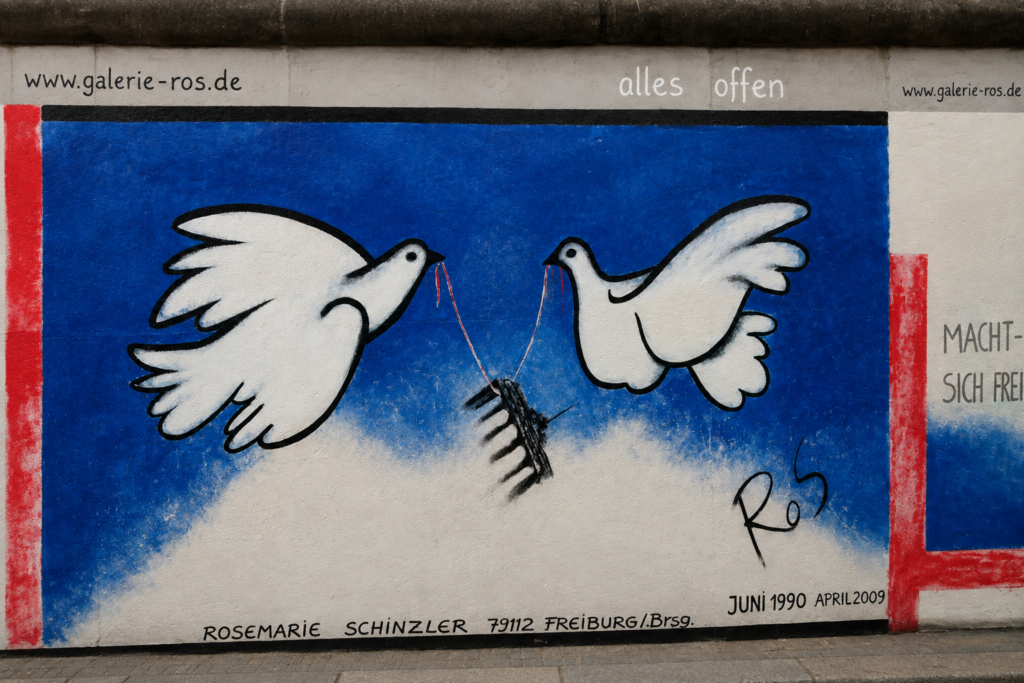 caduta del muro di berlino immagini storia murales