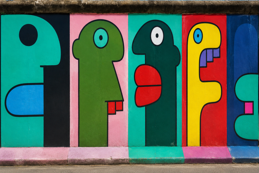 caduta del muro di berlino immagini storia murales